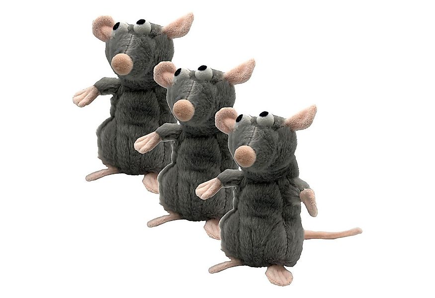 Aumüller Tierkuscheltier Katzenspielzeug Ratte Cedric, 3er Set, Katzenspiel günstig online kaufen