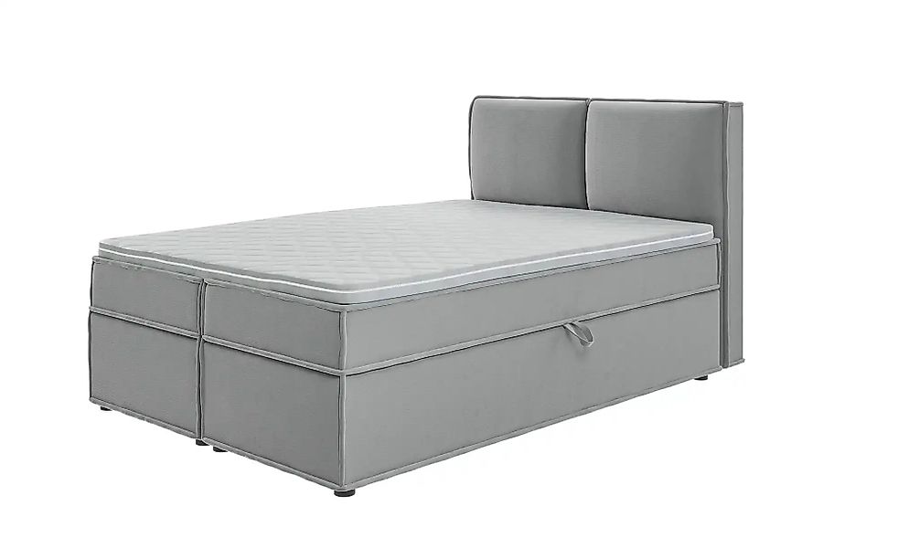 S-STYLE Boxbett mit Stauraum und Topper  H3 Uma ¦ grau ¦ Maße (cm): B: 140 günstig online kaufen