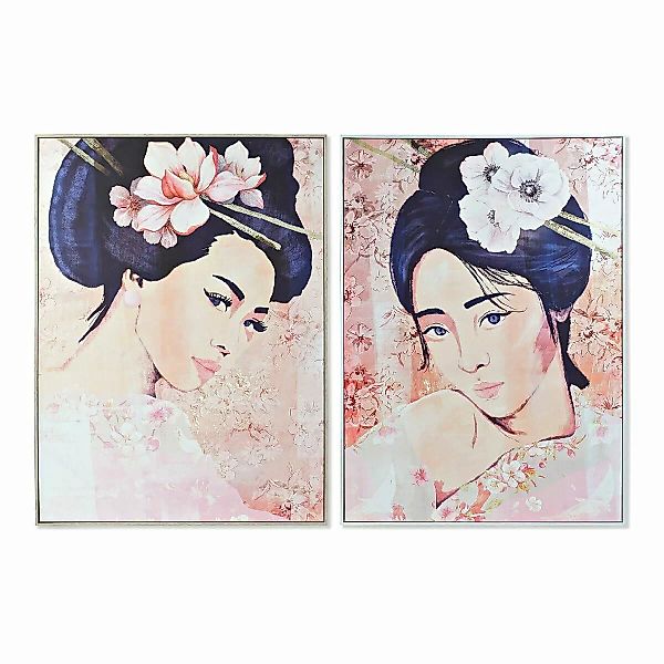 Bild Dkd Home Decor Cu-179961 Leinwand Geisha Orientalisch (103,5 X 4,5 X 1 günstig online kaufen