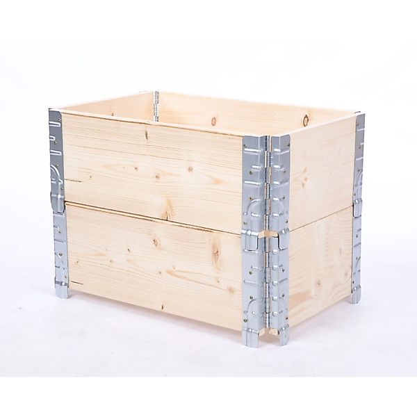 PROREGAL Hochbeetkisten GrowBox HxBxT 40x60x40cm 2 Ebenen Holz Natur günstig online kaufen