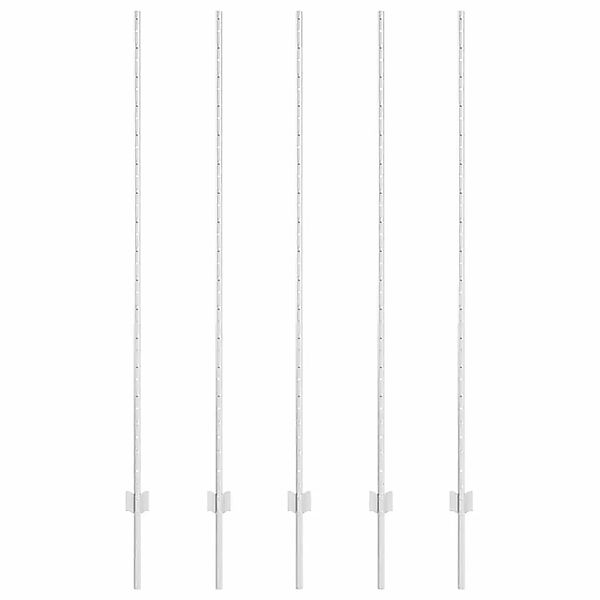 vidaXL Zaunpfosten 5 Stk Silber 160 cm Stahl 42006304 günstig online kaufen