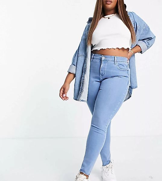 Levi's Plus – 721 – Enge Jeans in blauer Waschung mit hohem Bund günstig online kaufen