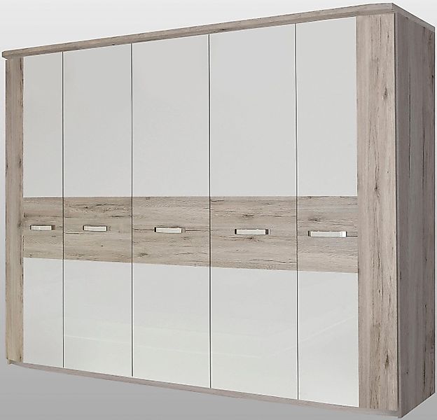 FORTE Kleiderschrank "Rondino", (Maße: B/H/T ca. 250x214x62 cm), mit Kranz günstig online kaufen