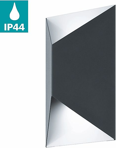 EGLO Wandleuchte "PREDAZZO Wandlampe, Stahl, Außenlampe, IP44, Garten, Lamp günstig online kaufen