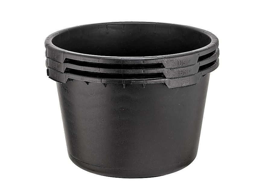 BURI Mörtelkübel 3x Mörtelkübel rund 65 Liter Pflanzkübel Baueimer Mörtelwa günstig online kaufen