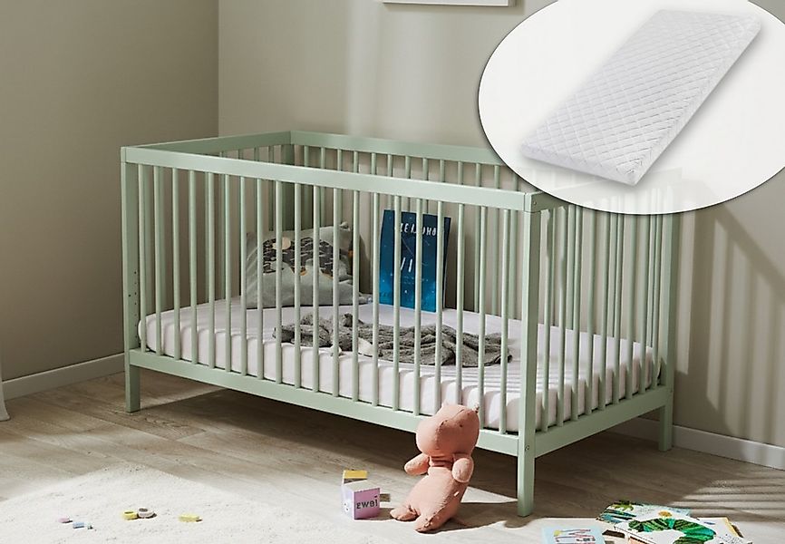 Kids Collective Kinderbett Babybett Gitterbett 60x120 und 70x140 cm herausn günstig online kaufen