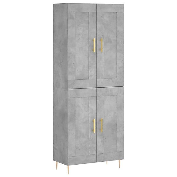 vidaXL Highboard Betongrau 69,5x34x180 cm Holzwerkstoff 3199677 günstig online kaufen