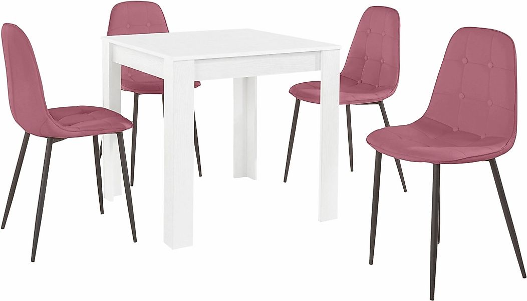INOSIGN Essgruppe, (Set, 5 tlg.), mit Esstisch 80 cm breit günstig online kaufen