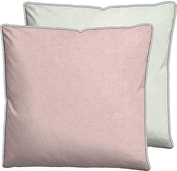 Biberna Kissenbezug "Hermal Flanell mit Reißverschluss, Melange-Optik, Wend günstig online kaufen