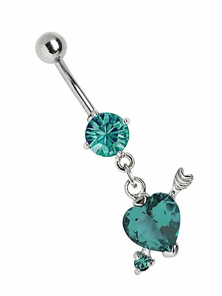 Adelia´s Bauchnabelpiercing "Titan Banane - mit Steinherz Zirkonia und Pfei günstig online kaufen