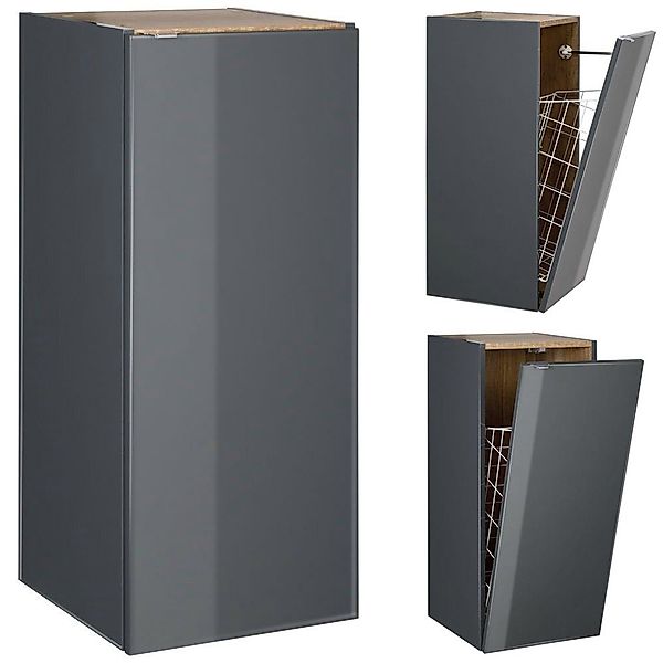 Lomadox Unterschrank AMARILLO-147-GREY Hochglanz grau mit günstig online kaufen