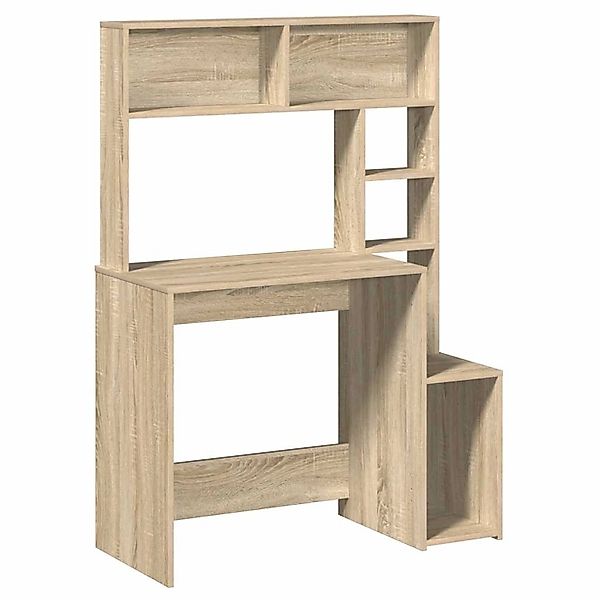 vidaXL Schreibtisch mit Regal Sonoma-Eiche 100x45x140 cm Holzwerkstoff 8604 günstig online kaufen