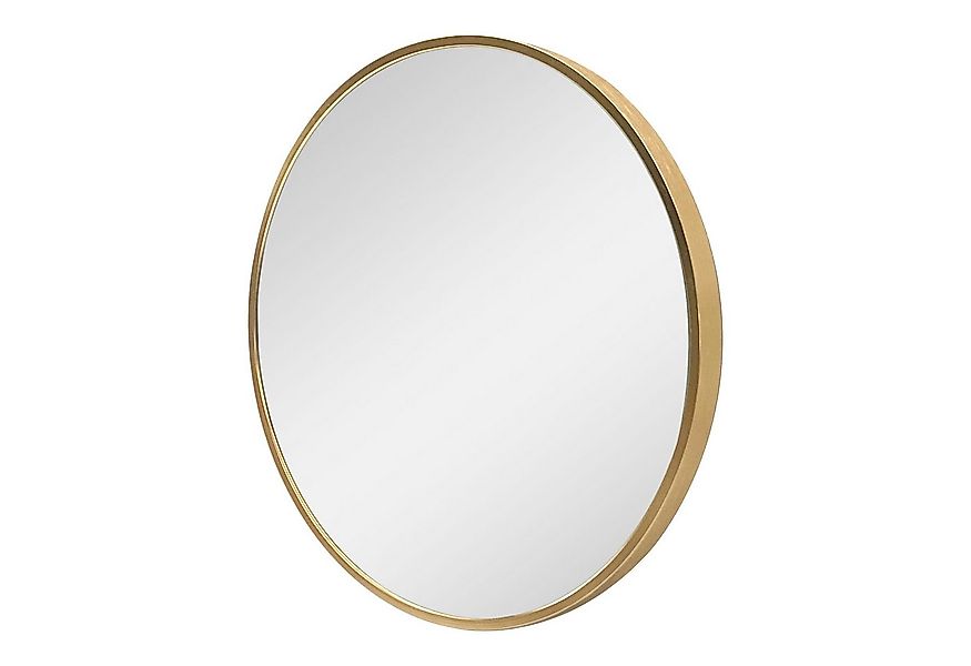 en.casa Wandspiegel, »Modugno« Hängespiegel rund Aluminium 40cm Goldfarben günstig online kaufen