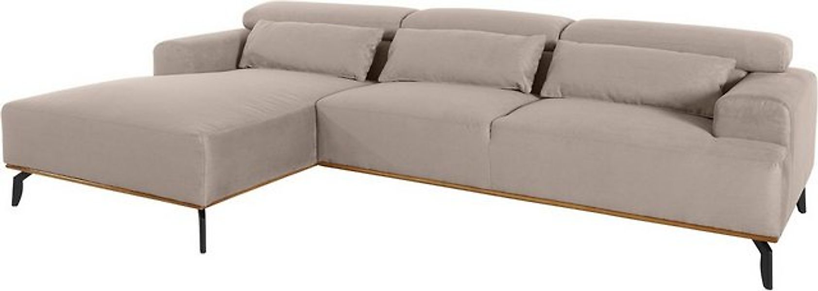 Places of Style Ecksofa "Carlo L-Form", Kopfteilverstellung günstig online kaufen