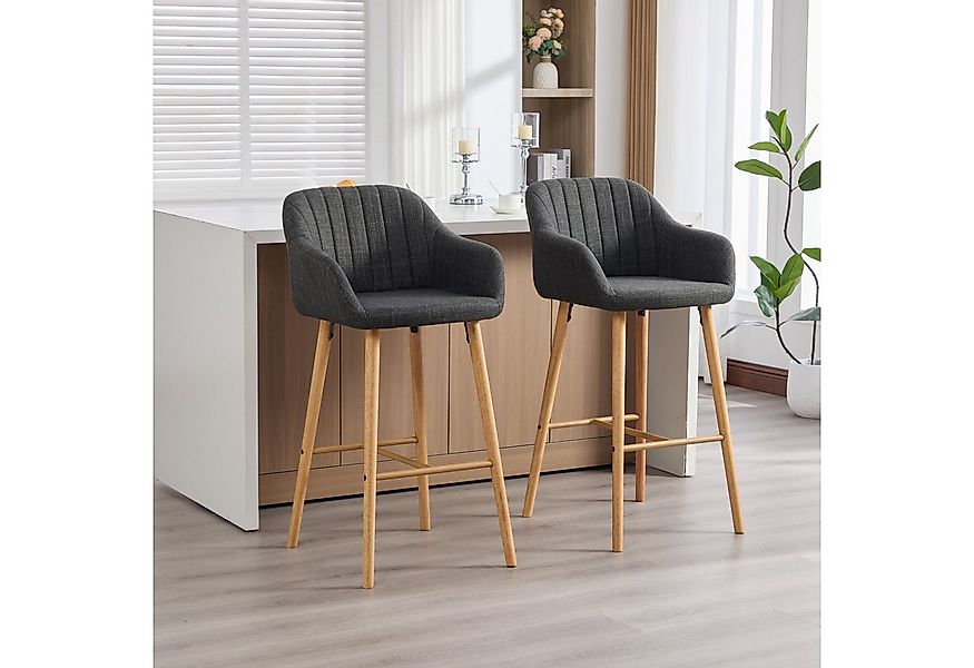 REDOM Barhocker Set aus zwei modernen Barhockern mit Armlehnen und hoher Rü günstig online kaufen