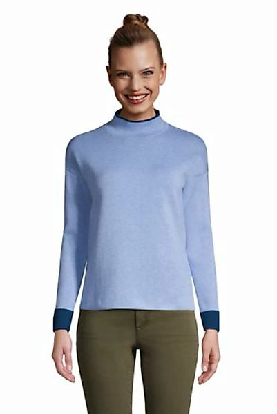 Pullover in Petite-Größe, Damen, Größe: L Petite, Blau, Nylon, by Lands' En günstig online kaufen