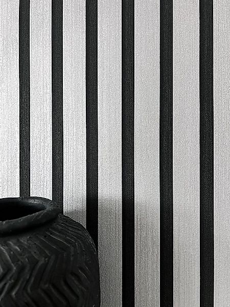 Newroom Vliestapete Berrin Silber Tapete Paneele Holzpaneele, Wandpaneele, günstig online kaufen