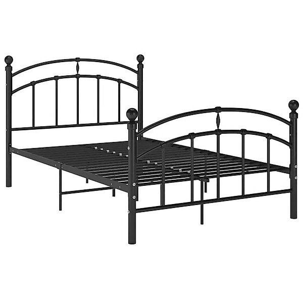 vidaXL Bettgestell Schwarz Metall 120x200 cm Modell 8651072 günstig online kaufen