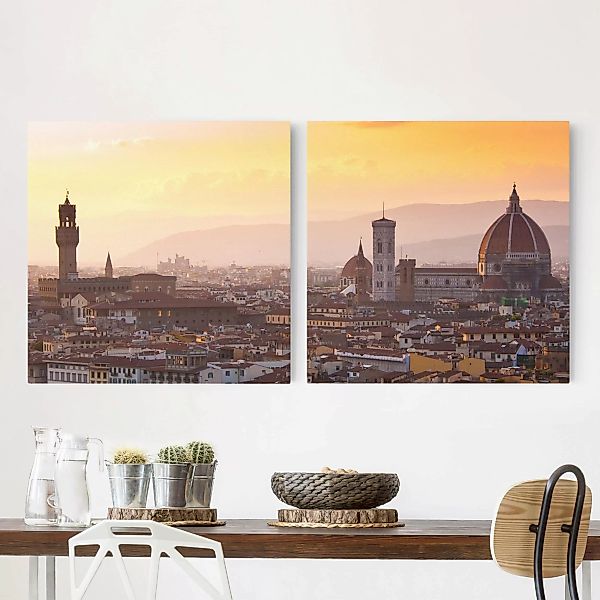 2-teiliges Leinwandbild Florenz günstig online kaufen