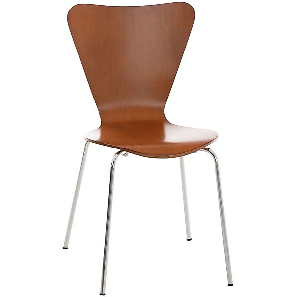 DELUKE Besucherstuhl BERLIN Holz Braun 45x49x85cm Konferenzstuhl Wartezimme günstig online kaufen