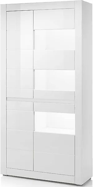 Home affaire Vitrine "Carat" Höhe 198 cm, zwei Leisten angeliefert, 1 x gra günstig online kaufen