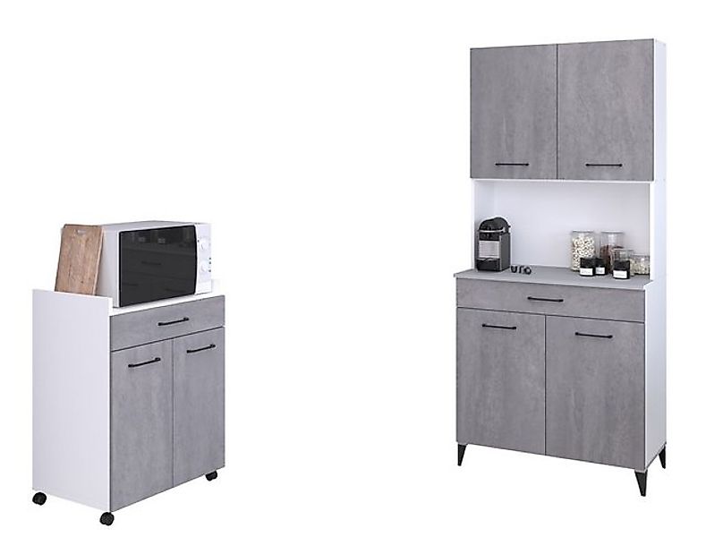 Parisot Mehrzweckschrank-Set Malice 1, (2-teilig), (2-teilig) Beton Optik h günstig online kaufen
