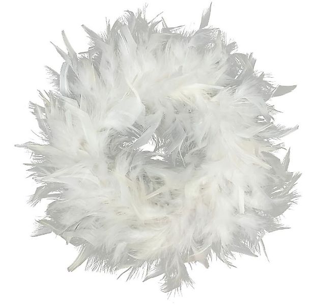 Exner GmbH Garten- & Wohnaccessoires Dekokranz Federkranz Weiß Modern 25 cm günstig online kaufen