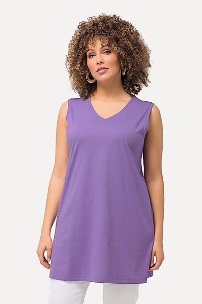 Ulla Popken Longtop Top V-Ausschnitt Relaxed günstig online kaufen