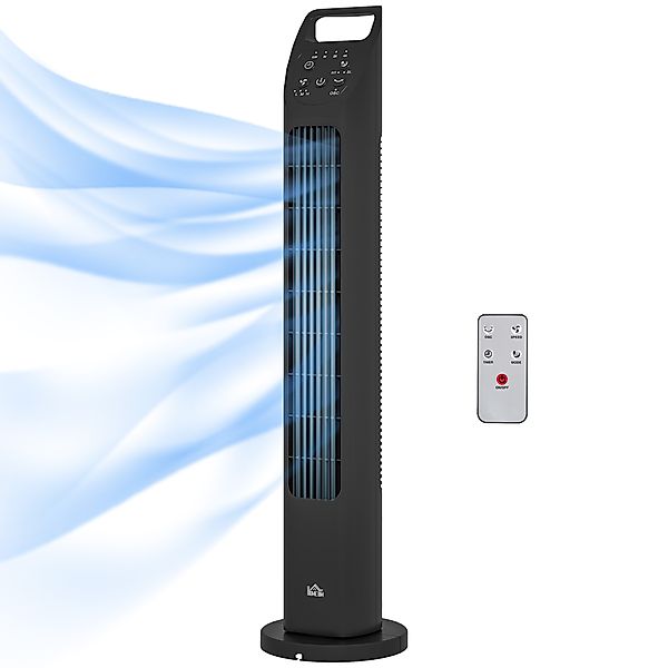 HOMCOM Turmventilator, Standventilator mit 3 Modi, Fernbedienung, 50W Venti günstig online kaufen