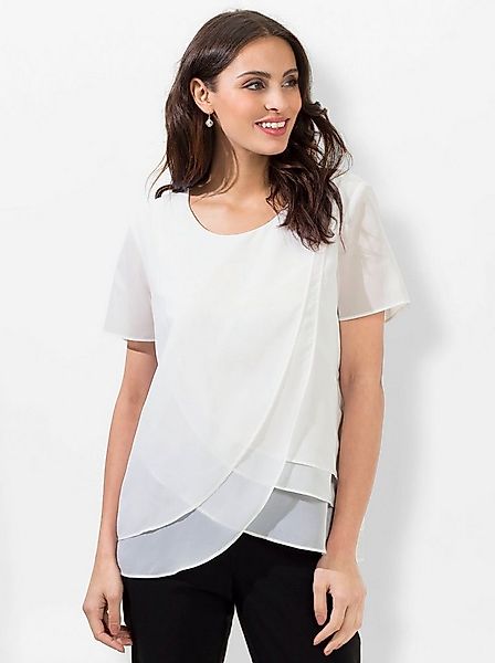 Witt Klassische Bluse Georgette-Bluse Kurzarm günstig online kaufen