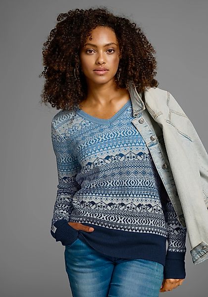 KangaROOS Jacquardpullover, im Norweger-Muster mit kleinen Kängurus günstig online kaufen