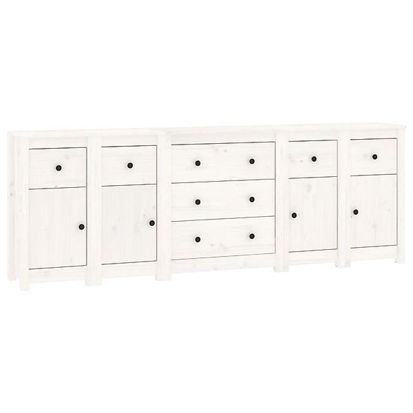 vidaXL Sideboard Weiß 230x35x80 cm Massivholz Kiefer 3114095 günstig online kaufen