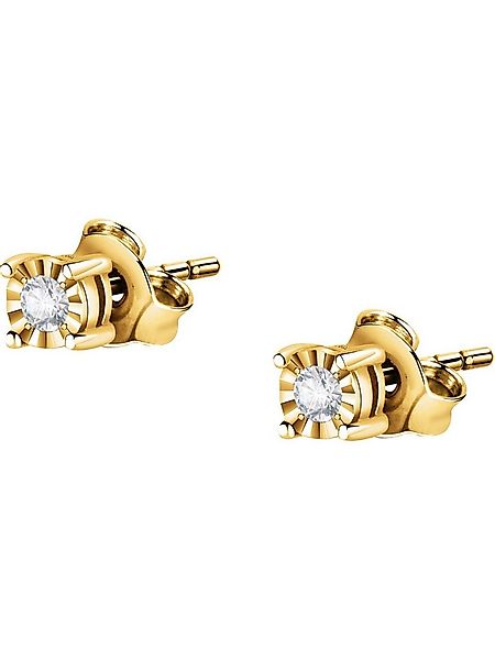 CHRIST Paar Ohrstecker CHRIST Damen-Ohrstecker 375er Gelbgold Diamant günstig online kaufen