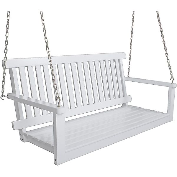 Garden Pleasure Hängebank Augusta 130 cm x 57 cm x 63 cm Weiß FSC® günstig online kaufen