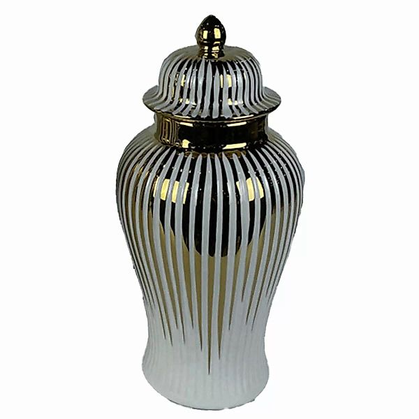 Vase Dkd Home Decor Porzellan Golden Weiß Orientalisch (16 X 16 X 34 Cm) günstig online kaufen