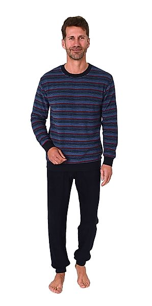 Normann Pyjama Herren langarm Frottee Schlafanzug günstig online kaufen