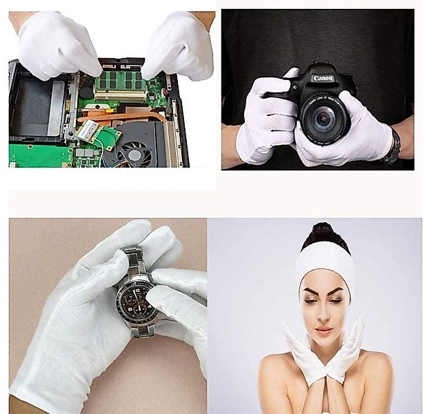 Coonoor Baumwollhandschuhe 12/24 Stck./Pack, waschbar bei 60°C (12-St) günstig online kaufen