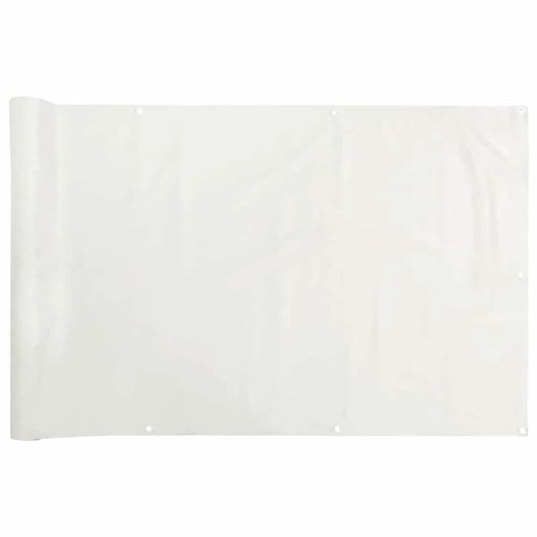 vidaXL Balkon-Sichtschutz Weiß 800x120 cm PVC 4005513 günstig online kaufen