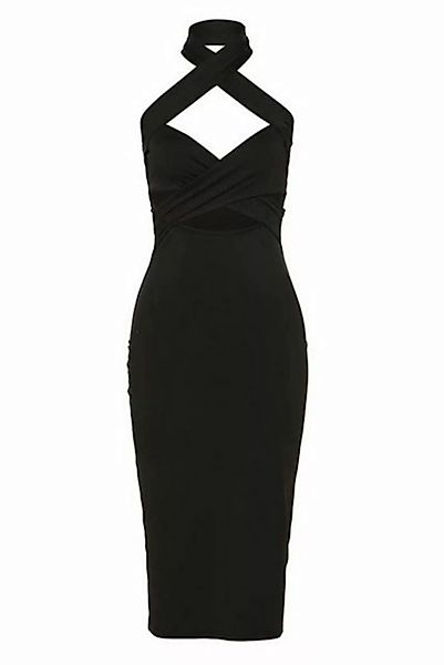 ZWY Dirndl Einfarbiges schmales rückenfreies Neckholder-Kleid Eleganz unter günstig online kaufen