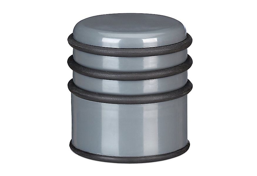 relaxdays Türstopper mit Gummiringe, Dunkelgrau günstig online kaufen