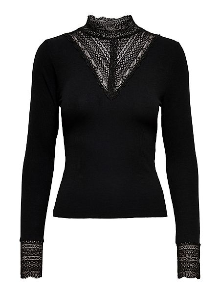 ONLY T-Shirt Design Longsleeve mit Spitze günstig online kaufen