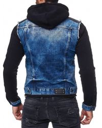 Cipo & Baxx Jeansjacke Kapuzen Sweatjacke günstig online kaufen