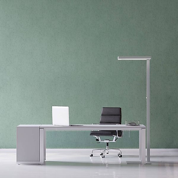 LED-Stehlampe MAULjaval, silberfarben, 196 cm, Standfuß dim günstig online kaufen