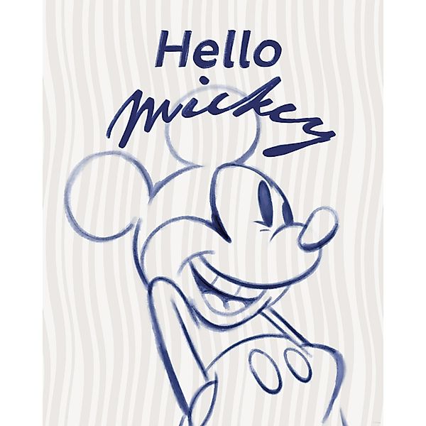 Komar Wandbild Disney Mickey Mouse Hello 40 cm x 50 cm Blau günstig online kaufen