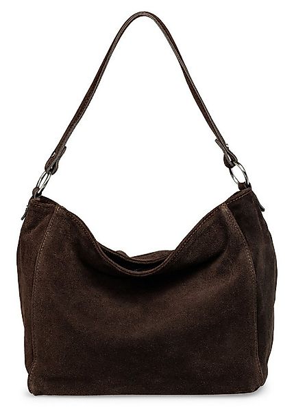 Caspar Schultertasche Große Veloursleder Handtasche Klassisch - PREMIUM LIN günstig online kaufen