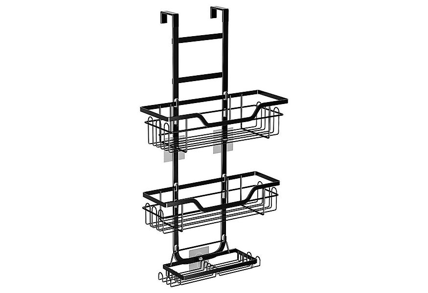Kityhome Badregal Über-Tür Duschregal, 3 Ebenen, Edelstahl, bohrfrei, Überd günstig online kaufen