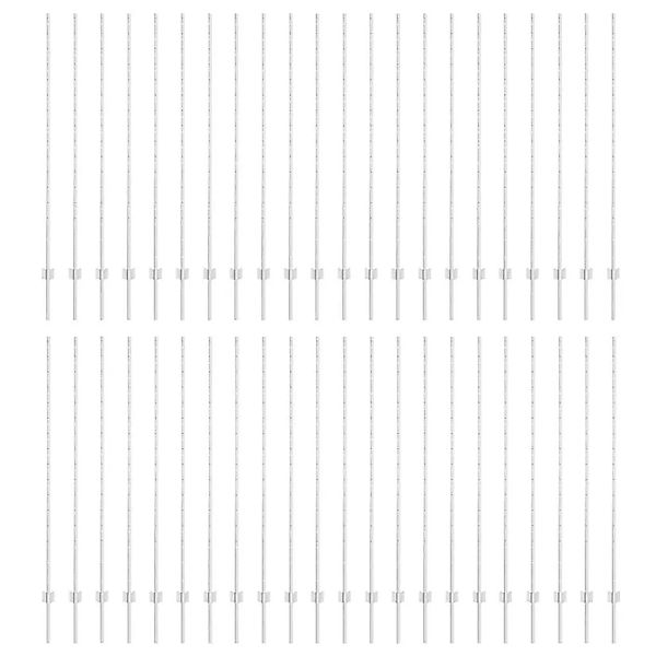 vidaXL Zaunpfosten 44 Stk Silber 200 cm Stahl 3335961 günstig online kaufen