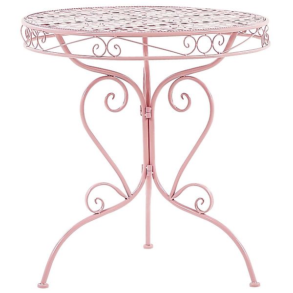 Beliani Runder Tisch ALBINIA Rosa 70x70x74 günstig online kaufen