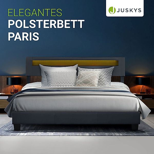 Juskys Polsterbett Paris, 180x200 cm, bunte günstig online kaufen