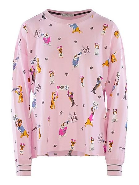 PJ Salvage Pyjamaoberteil Woof for Love günstig online kaufen